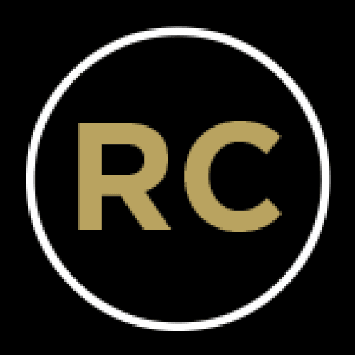 RC Logo Sticker in Black - Rainfeather Recording Artist Ronny Criss